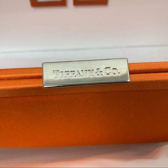 Tiffany & Co. Holly Satin Clutch - Tangerine - EUC - Picture 6 of 13